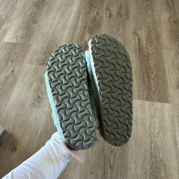 Birkenstock Free People Papillio Sandals Womens 39 US 8 Sherpa Big Buckle Blue - Picture 5 of 8